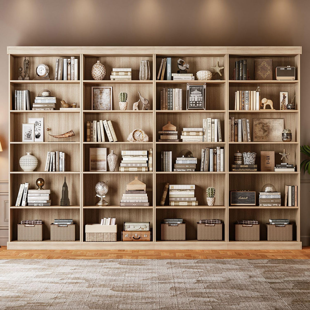 Farmhouse Glass-Door Bookcase