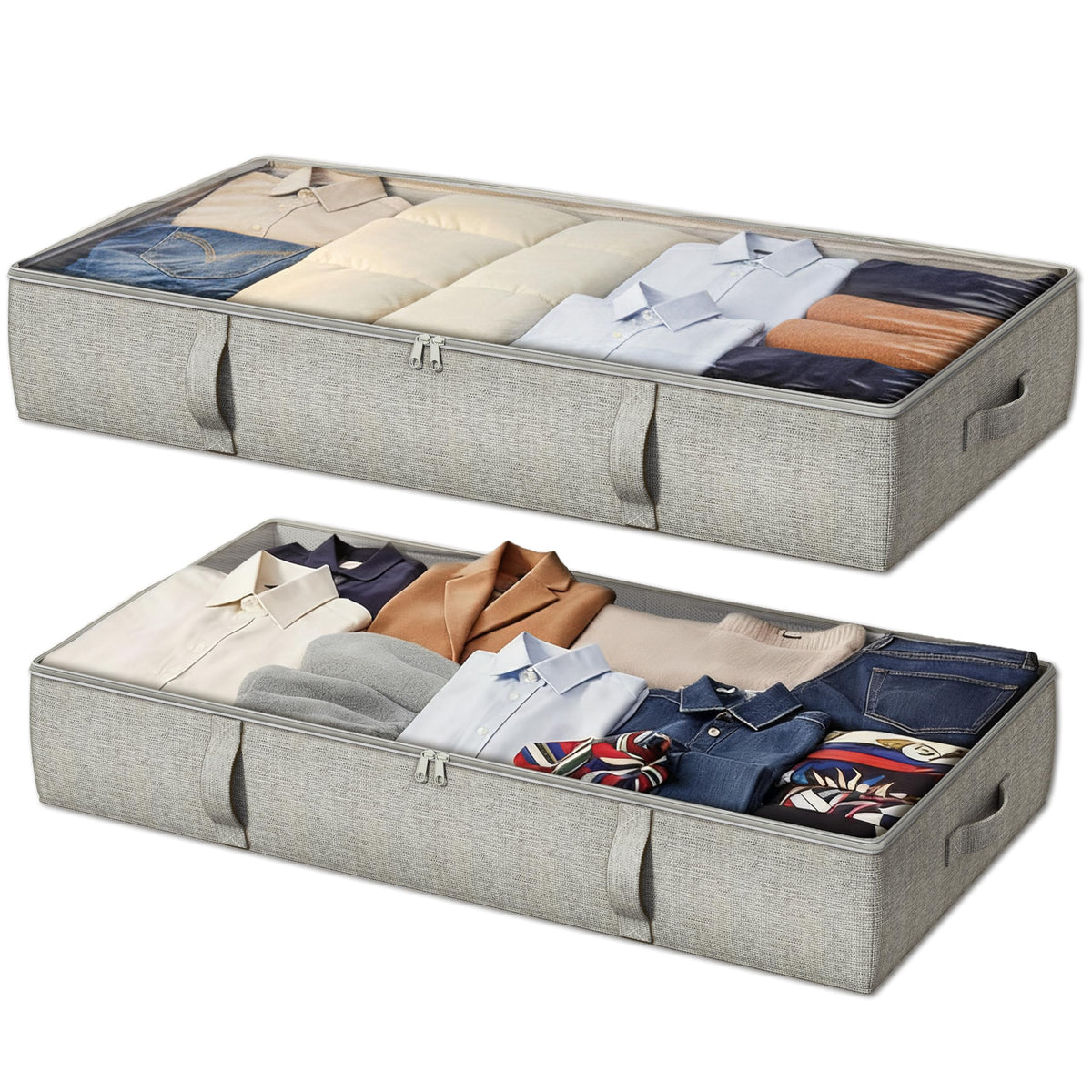 2-Pack Reinforced Underbed Storage Bins