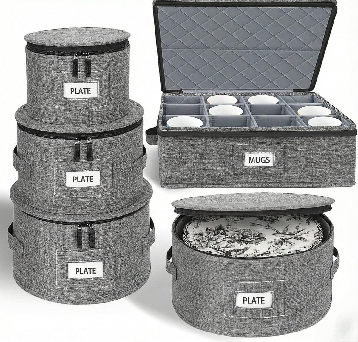 Hard-Shell Dinnerware Storage Set